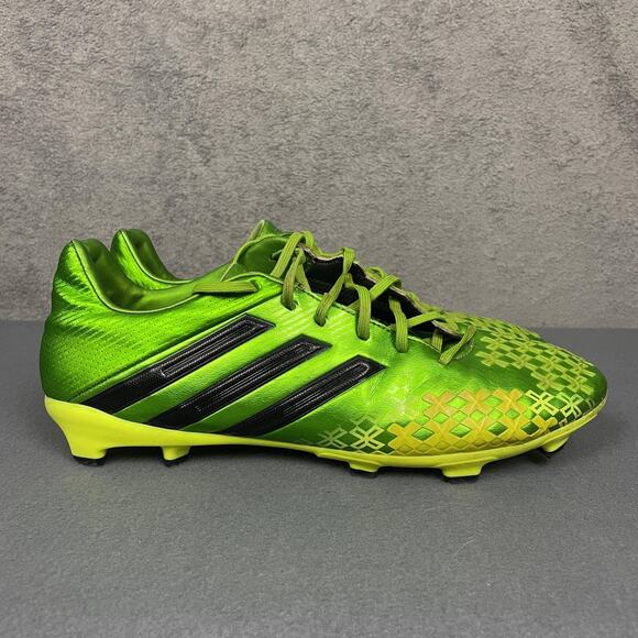 Adidas Predator Absolion Soccer Shoes Mens Size 11.5 Green Yellow FG Cleats - Picture 7 of 16